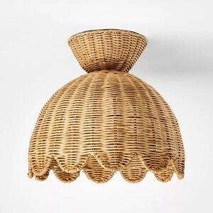 Woven Flush Mount Ceiling Wicker Light - Threshold with Studio McGee